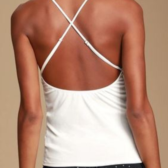 Lulus S/M Perfection White Ruched Backless Tank - Picture 7 of 8